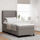 vidaXL Boxrugós ágy fejtámlával Tópszínű 90 x 190 cm szövet
