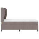 vidaXL Boxrugós ágy fejtámlával Tópszínű 90 x 190 cm szövet