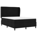 vidaXL Boxrugós ágy matracmal fejtámlával Fekete 160 x 200 cm szövet