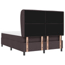 vidaXL Boxrugós ágy matracmal sötétbarna 160 x 200 cm szövet