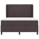 vidaXL Boxrugós ágy matracmal sötétbarna 160 x 200 cm szövet