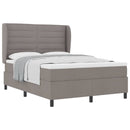 vidaXL Boxrugós ágy fejtámlával Tópszínű 160 x 200 cm szövet