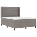 vidaXL Boxrugós ágy fejtámlával Tópszínű 160 x 200 cm szövet