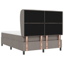 vidaXL Boxrugós ágy fejtámlával Tópszínű 160 x 200 cm szövet