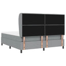 vidaXL Boxrugós ágy matracmal Világosszürke 180 x 200 cm szövet
