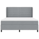 vidaXL Boxrugós ágy matracmal Világosszürke 180 x 200 cm szövet