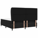 vidaXL Boxrugós ágy matracmal fejtámlával Fekete 180 x 200 cm szövet