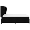 vidaXL Boxrugós ágy matracmal fejtámlával Fekete 180 x 200 cm szövet