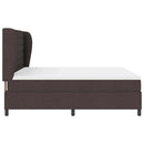 vidaXL Boxrugós ágy matracmal sötétbarna 180 x 200 cm szövet
