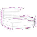 vidaXL Boxrugós ágy matracmal sötétbarna 180 x 200 cm szövet