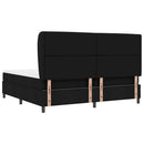 vidaXL Boxrugós ágy matracmal fejtámlával Fekete 200 x 200 cm szövet