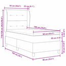 vidaXL Boxrugós ágy fejtámlával Kék 90 x 190 cm szövet