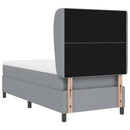 vidaXL Boxrugós ágy fejtámlával Világosszürke 100 x 200 cm szövet