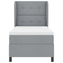 vidaXL Boxrugós ágy matracmal Világosszürke 100 x 200 cm szövet