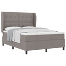 vidaXL Boxrugós ágy matracmal fejtámlával Tópszínű 140 x 190 cm szövet