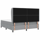 vidaXL Boxrugós ágy matracmal Világosszürke 180 x 200 cm szövet