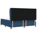 vidaXL Boxrugós ágy fejtámlával Kék 200 x 200 cm szövet