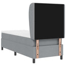 vidaXL Boxrugós ágy matracmal Világosszürke 80 x 200 cm szövet