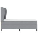 vidaXL Boxrugós ágy matracmal Világosszürke 80 x 200 cm szövet