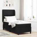 vidaXL Boxrugós ágy fejtámlával Fekete 80 x 200 cm szövet