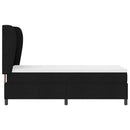 vidaXL Boxrugós ágy fejtámlával Fekete 80 x 200 cm szövet
