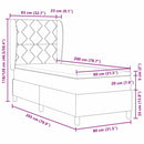 vidaXL Boxrugós ágy fejtámlával Fekete 80 x 200 cm szövet
