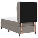 vidaXL Boxrugós ágy matracmal fejtámlával Tópszínű 80 x 200 cm szövet