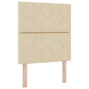 vidaXL Boxrugós ágy matracmal fejtámlával Krém 80 x 200 cm szövet