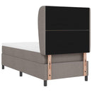 vidaXL Boxrugós ágy fejtámlával Tópszínű 90 x 190 cm szövet