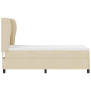 vidaXL Boxrugós ágy fejtámlával Krém 90 x 190 cm szövet