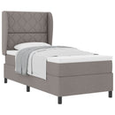 vidaXL Boxrugós ágy fejtámlával Tópszínű 90 x 200 cm szövet