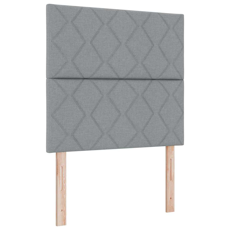 vidaXL Boxrugós ágy matracmal Világosszürke 100 x 200 cm szövet