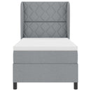 vidaXL Boxrugós ágy matracmal Világosszürke 100 x 200 cm szövet