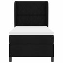 vidaXL Boxrugós ágy matracmal fejtámlával Fekete 100 x 200 cm szövet