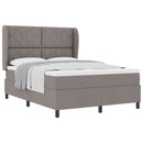 vidaXL Boxrugós ágy fejtámlával Tópszínű 140 x 190 cm szövet