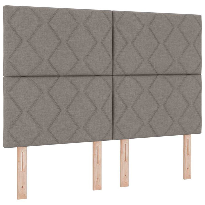 vidaXL Boxrugós ágy matracmal fejtámlával Tópszínű 140 x 190 cm szövet