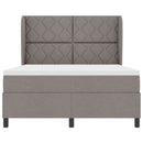 vidaXL Boxrugós ágy fejtámlával Tópszínű 140 x 190 cm szövet