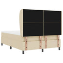 vidaXL Boxrugós ágy fejtámlával Krém 160 x 200 cm szövet