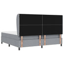 vidaXL Boxrugós ágy fejtámlával Világosszürke 200 x 200 cm szövet