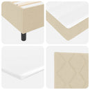 vidaXL Boxrugós ágy fejtámlával Krém 200 x 200 cm szövet