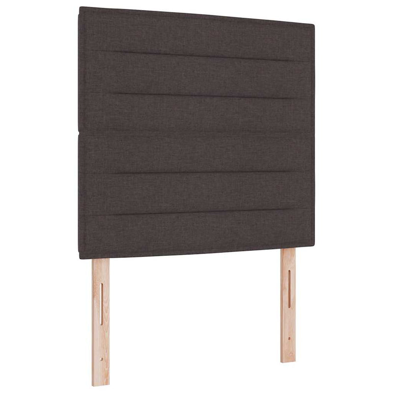 vidaXL Boxspring ágy matraccal Sötétszürke 90x190 cm Szövet sötétbarna
