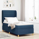 vidaXL Boxrugós ágy matracmal fejtámlával Kék 200 x 80 cm szövet