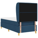 vidaXL Boxrugós ágy matracmal fejtámlával Kék 200 x 80 cm szövet