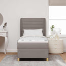 vidaXL Boxrugós ágy fejtámlával Tópszínű 190 x 90 cm szövet