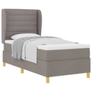 vidaXL Boxrugós ágy fejtámlával Tópszínű 190 x 90 cm szövet