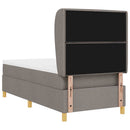 vidaXL Boxrugós ágy fejtámlával Tópszínű 190 x 90 cm szövet