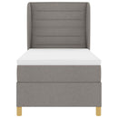 vidaXL Boxrugós ágy fejtámlával Tópszínű 200 x 90 cm szövet