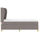 vidaXL Boxrugós ágy fejtámlával Tópszínű 200 x 90 cm szövet