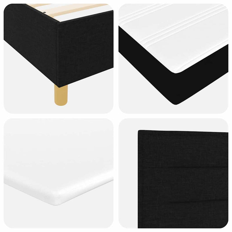 vidaXL Boxspring ágy matraccal Sötétszürke 90x190 cm Szövet Fekete