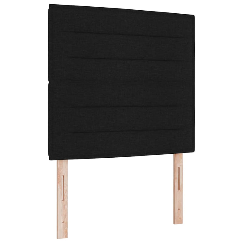 vidaXL Boxspring ágy matraccal Sötétszürke 90x190 cm Szövet Fekete